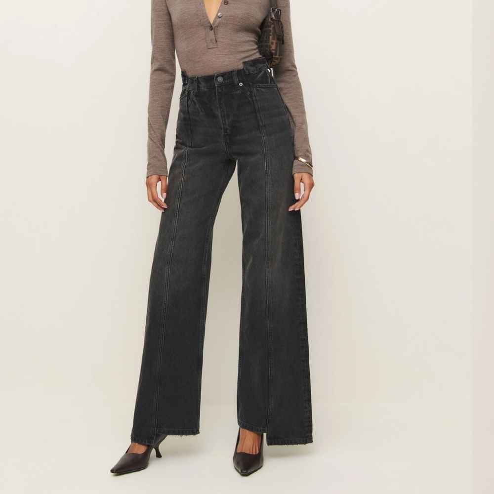 Unworn, brand new Reformation jeans with interesting design